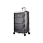 DUKAP ZONIX PC/ABS Plastic Luggage Set, Black (DKZONSML-BLK)