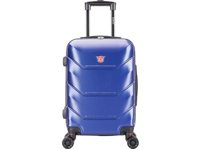 DUKAP Zonix 20 Hardside Carry-On Suitcase, 4-Wheeled Spinner, TSA Checkpoint Friendly, Blue (DKZON0
