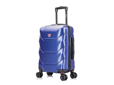 DUKAP Zonix 20 Hardside Carry-On Suitcase, 4-Wheeled Spinner, TSA Checkpoint Friendly, Blue (DKZON0