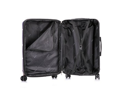 DUKAP Zonix 22.05" Hardside Carry-On Suitcase, 4-Wheeled Spinner, Blue (DKZON00S-BLU)