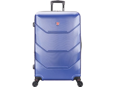 DUKAP ZONIX PC/ABS Plastic 4-Wheel Spinner Luggage, Blue (DKZON00L-BLU)