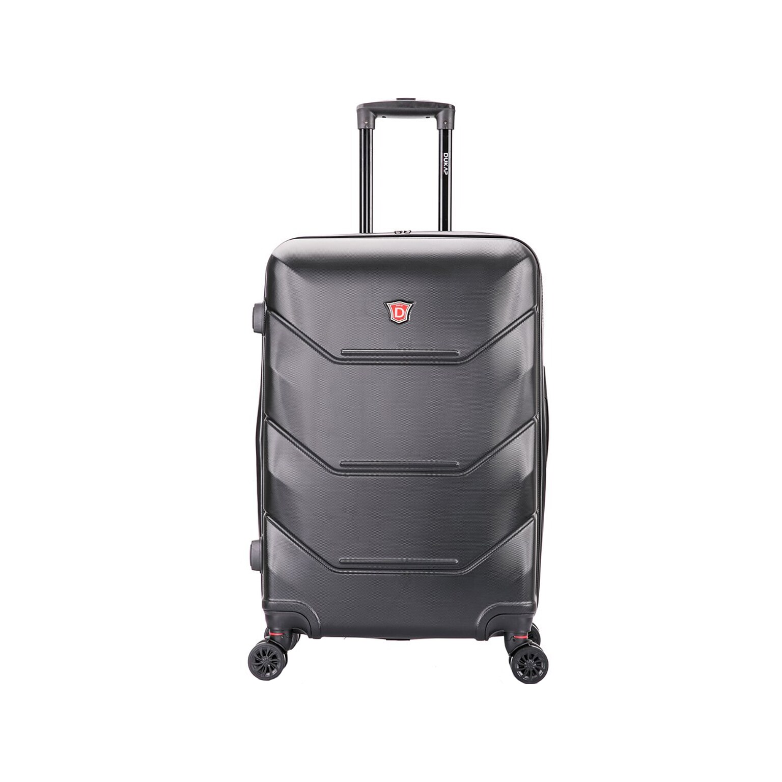 DUKAP Zonix 26 Hardside Suitcase, 4-Wheeled Spinner, TSA Checkpoint Friendly, Black (DKZON00M-BLK)