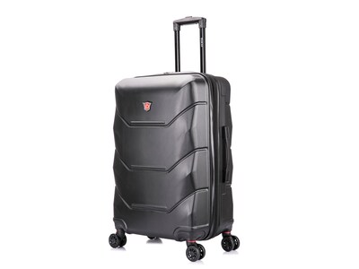 DUKAP Zonix 28.35" Hardside Suitcase, 4-Wheeled Spinner, Black (DKZON00M-BLK)