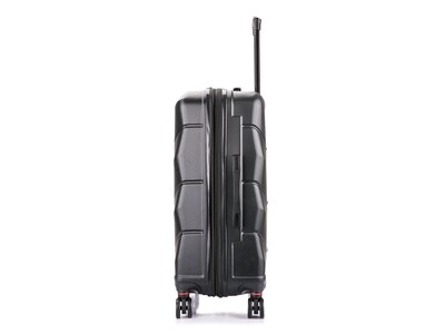 DUKAP Zonix 26" Hardside Suitcase, 4-Wheeled Spinner, TSA Checkpoint Friendly, Black (DKZON00M-BLK)