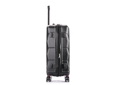 DUKAP Zonix 26" Hardside Suitcase, 4-Wheeled Spinner, TSA Checkpoint Friendly, Black (DKZON00M-BLK)