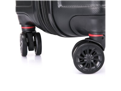 DUKAP Zonix 28.35" Hardside Suitcase, 4-Wheeled Spinner, Black (DKZON00M-BLK)