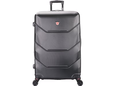 DUKAP Zonix 32.28" Hardside Suitcase, 4-Wheeled Spinner, Black (DKZON00L-BLK)