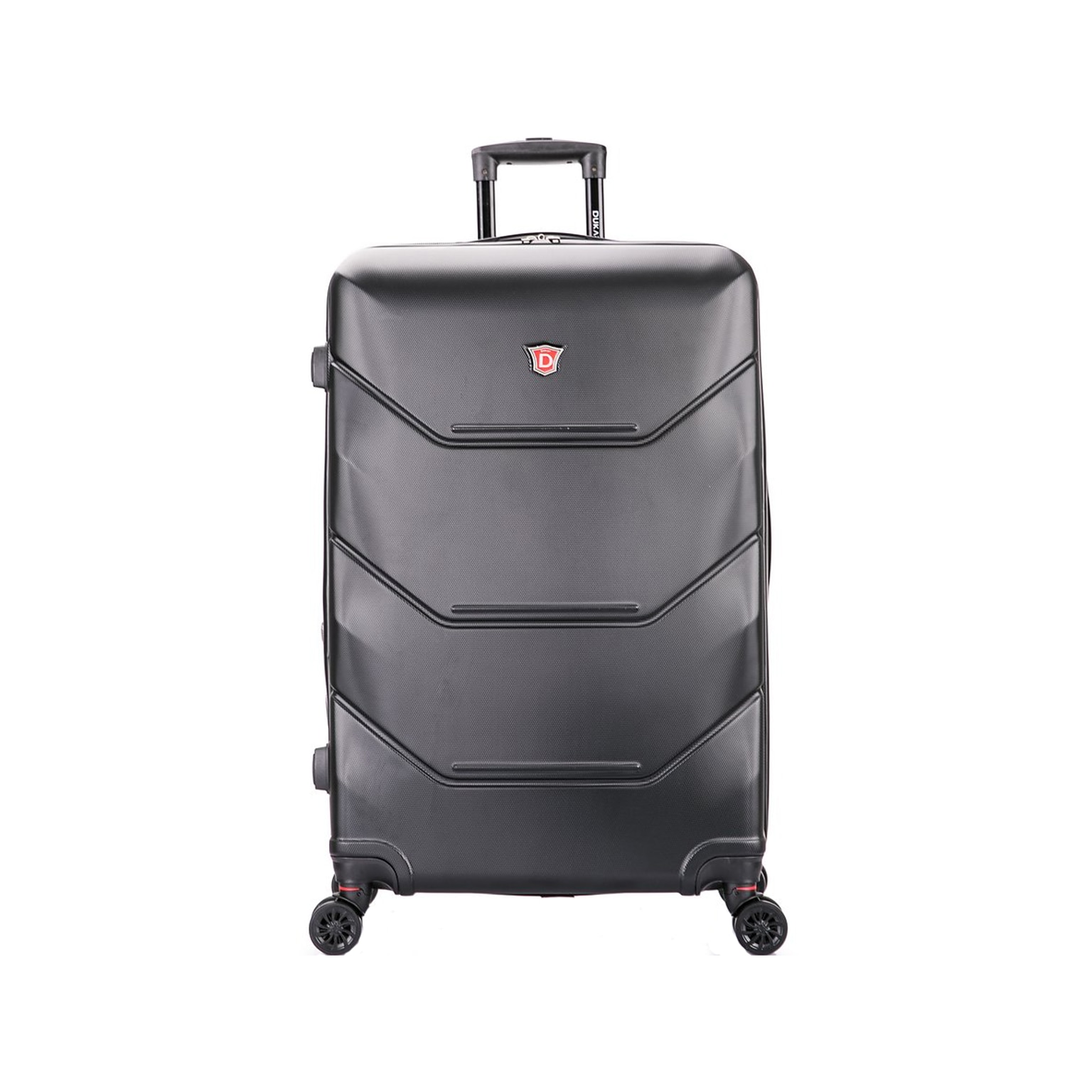 DUKAP Zonix 32.28 Hardside Suitcase, 4-Wheeled Spinner, Black (DKZON00L-BLK)