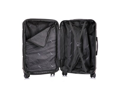 DUKAP Zonix 32.28" Hardside Suitcase, 4-Wheeled Spinner, Black (DKZON00L-BLK)