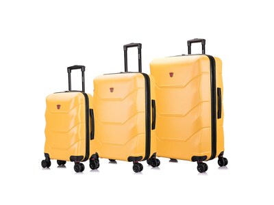 DUKAP ZONIX PC/ABS Plastic Luggage Set, Mustard (DKZONSML-MUS)