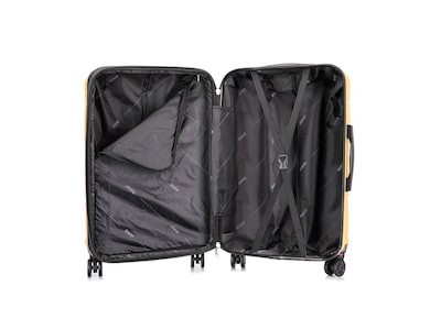 DUKAP ZONIX PC/ABS Plastic Luggage Set, Mustard (DKZONSML-MUS)