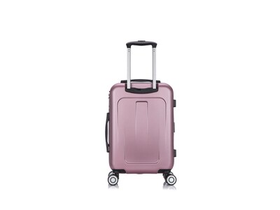 DUKAP Crypto 19.75" Hardside Carry-On Suitcase, 4-Wheeled Spinner, TSA Checkpoint Friendly, Rose Gold (DKCRY00S-ROS)