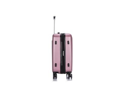 DUKAP Crypto 19.75" Hardside Carry-On Suitcase, 4-Wheeled Spinner, TSA Checkpoint Friendly, Rose Gold (DKCRY00S-ROS)
