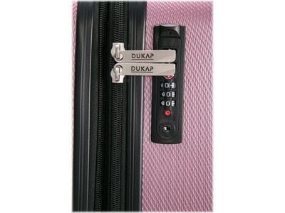 DUKAP Crypto 19.75" Hardside Carry-On Suitcase, 4-Wheeled Spinner, TSA Checkpoint Friendly, Rose Gold (DKCRY00S-ROS)