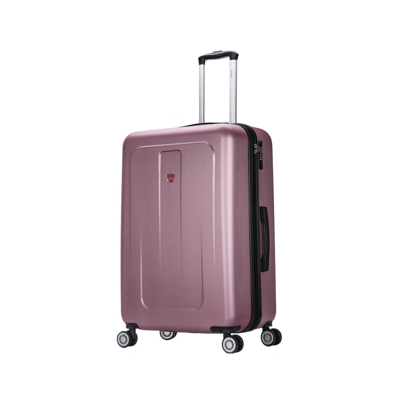 DUKAP Crypto 27.5 Hardside Suitcase, 4-Wheeled Spinner, TSA Checkpoint Friendly, Rose Gold (DKCRY00M-ROS)
