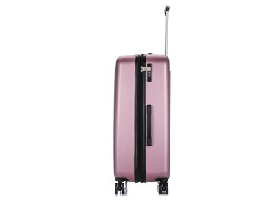 DUKAP Crypto 27.5" Hardside Suitcase, 4-Wheeled Spinner, TSA Checkpoint Friendly, Rose Gold (DKCRY00M-ROS)