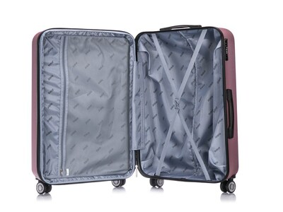 DUKAP Crypto 27.5" Hardside Suitcase, 4-Wheeled Spinner, TSA Checkpoint Friendly, Rose Gold (DKCRY00M-ROS)