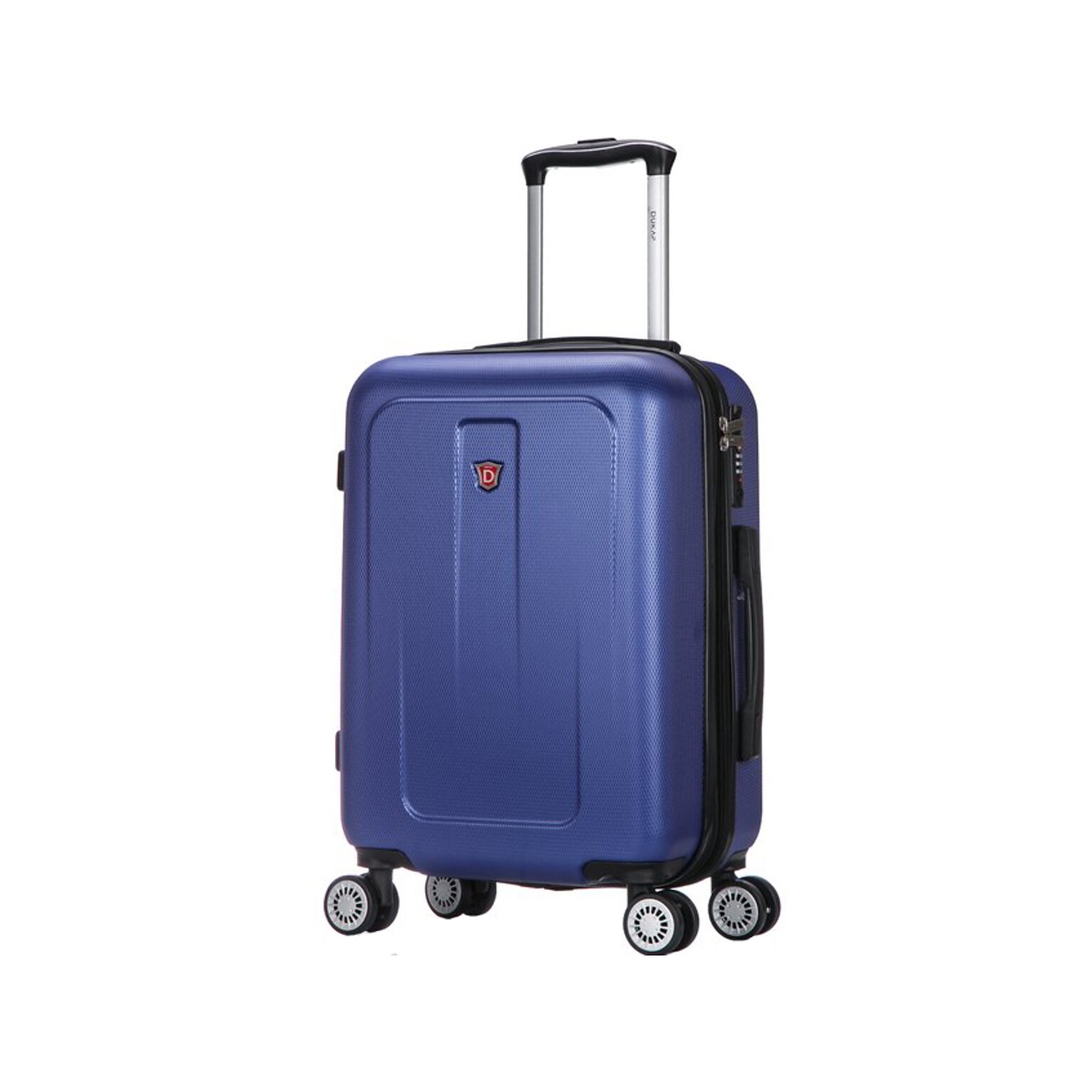 DUKAP Crypto 19.75 Hardside Carry-On Suitcase, 4-Wheeled Spinner, TSA Checkpoint Friendly, Blue (DKCRY00S-BLU)