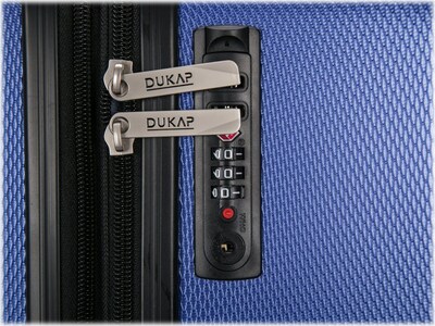 DUKAP Crypto 19.75" Hardside Carry-On Suitcase, 4-Wheeled Spinner, TSA Checkpoint Friendly, Blue (DKCRY00S-BLU)