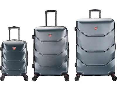 DUKAP ZONIX PC/ABS Plastic Luggage Set, Green (DKZONSML-GRE)