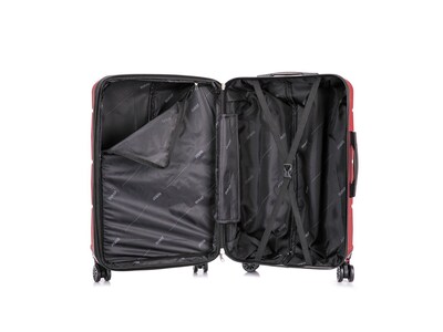 DUKAP Zonix Hardside Spinner Luggage Set, Wine (DKZONSML-WIN)