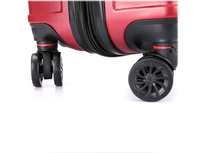 DUKAP Zonix Hardside Spinner Luggage Set, Wine (DKZONSML-WIN)