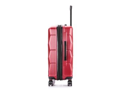 DUKAP Zonix 26" Hardside Suitcase, 4-Wheeled Spinner, TSA Checkpoint Friendly, Wine (DKZON00M-WIN)
