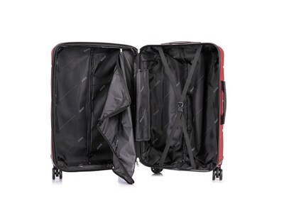 DUKAP Zonix 26" Hardside Suitcase, 4-Wheeled Spinner, TSA Checkpoint Friendly, Wine (DKZON00M-WIN)