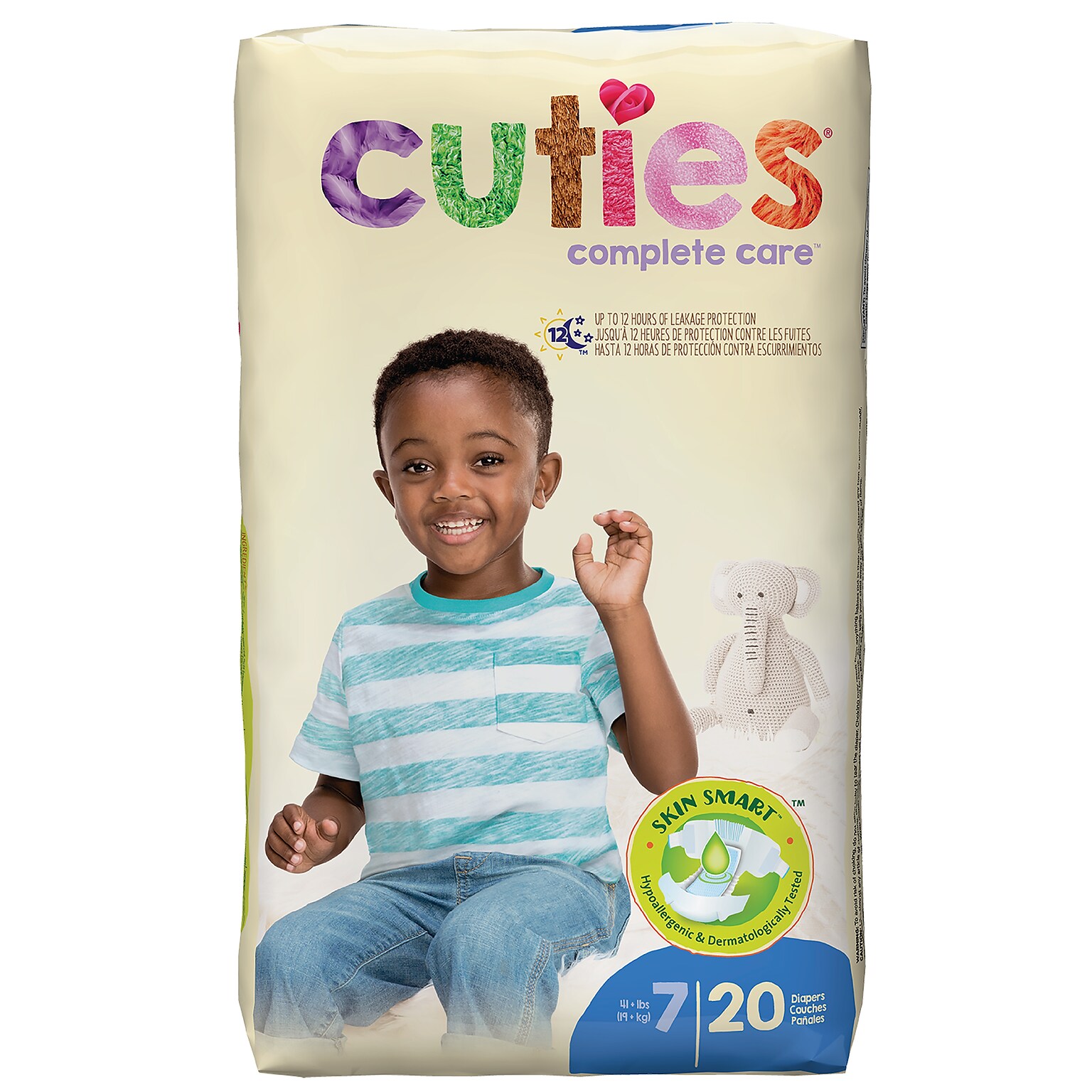 Cuties Complete Care Baby Diapers, Size 7, 80/Carton (CRD701)