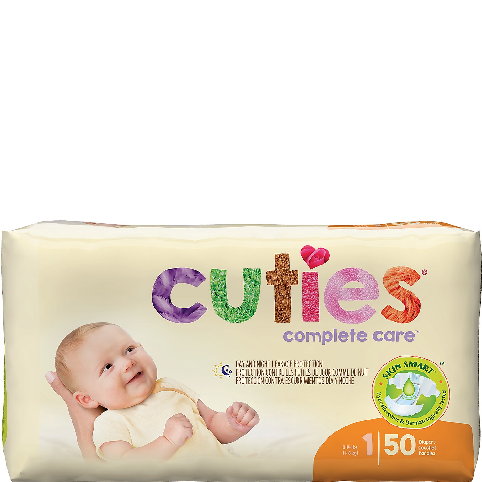 Cuties Complete Care Baby Diapers, Size 1, 200 count (CR0001)