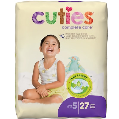 Cuties Baby Diapers  Size 5  27 Diapers