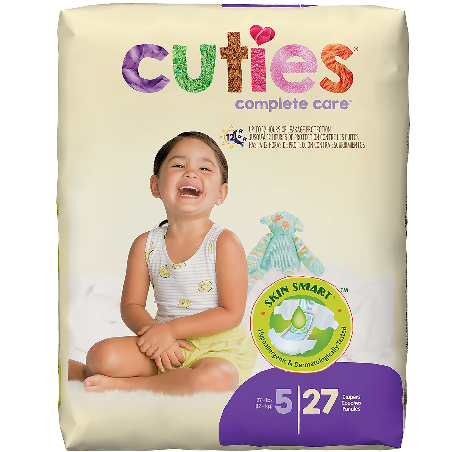 Cuties Complete Care Baby Diapers, Size 5, 108 count (CR5001)