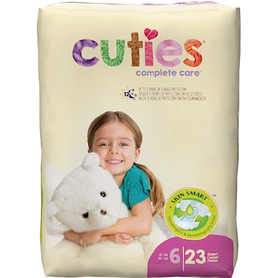 Cuties Premium Jumbo Diapers, Size 6, 92/PK (CR6001)