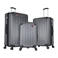 DUKAP INTELY 3-Piece Plastic Luggage Set, Gray (DKINTSML-GRE)