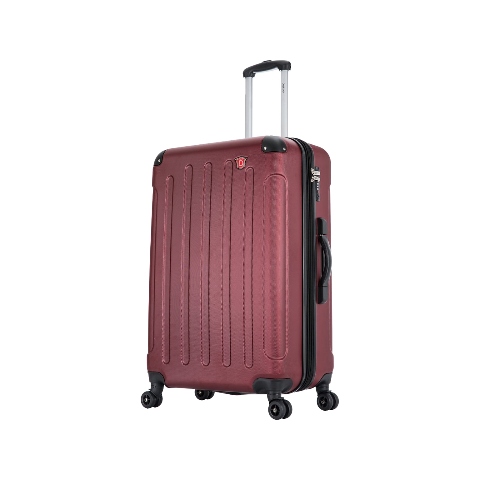 DUKAP Intely 27.25 Hardside Suitcase, 4-Wheeled Spinner, TSA Checkpoint Friendly, Wine (DKINT00M-WIN)