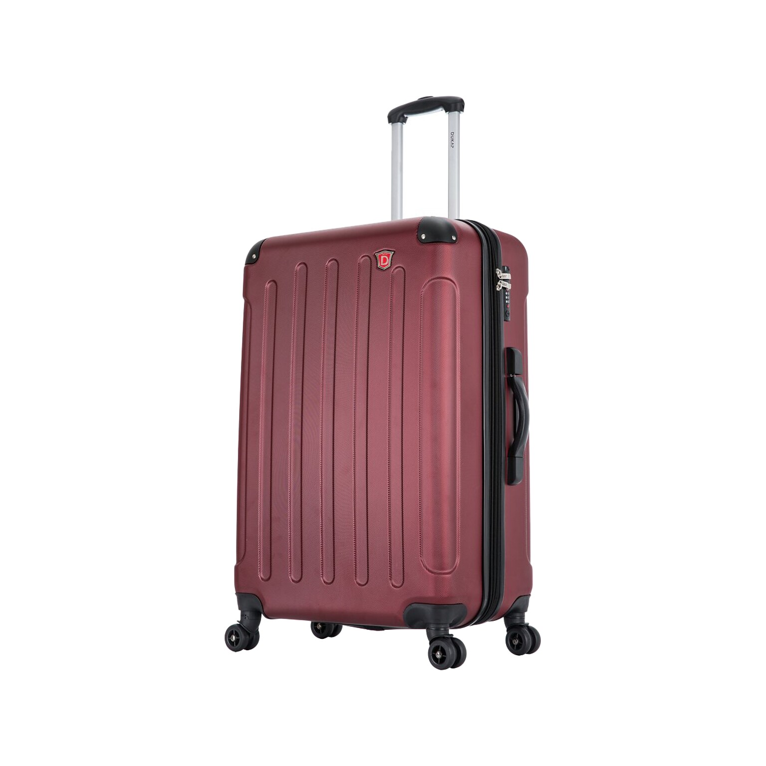 DUKAP INTELY Plastic 4-Wheel Spinner Luggage, Wine (DKINT00M-WIN)