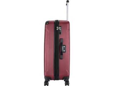 DUKAP INTELY Plastic 4-Wheel Spinner Luggage, Wine (DKINT00M-WIN)