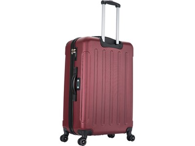 DUKAP INTELY Plastic 4-Wheel Spinner Luggage, Wine (DKINT00M-WIN)