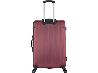 DUKAP INTELY Plastic 4-Wheel Spinner Luggage, Wine (DKINT00M-WIN)