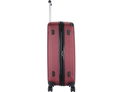 DUKAP INTELY Plastic 4-Wheel Spinner Luggage, Wine (DKINT00M-WIN)