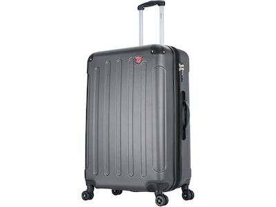 DUKAP Intely 27.25 Hardside Suitcase, 4-Wheeled Spinner, TSA Checkpoint Friendly, Gray (DKINT00M-GR
