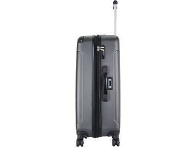 DUKAP INTELY Plastic 4-Wheel Spinner Luggage, Gray (DKINT00M-GRE)