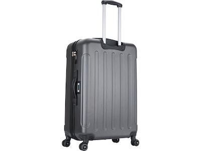 DUKAP Intely 27.25" Hardside Suitcase, 4-Wheeled Spinner, TSA Checkpoint Friendly, Gray (DKINT00M-GRE)