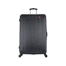 DUKAP INTELY Plastic 4-Wheel Spinner Luggage, Black (DKINT00L-BLK)