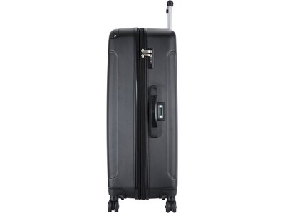 DUKAP Intely 32" Hardside Suitcase, 4-Wheeled Spinner, TSA Checkpoint Friendly, Black (DKINT00L-BLK)
