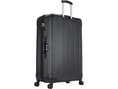 DUKAP INTELY Plastic 4-Wheel Spinner Luggage, Black (DKINT00L-BLK)