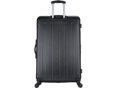 DUKAP INTELY Plastic 4-Wheel Spinner Luggage, Black (DKINT00L-BLK)