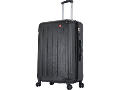 DUKAP Intely 3-Piece Hardside Spinner Luggage Set, TSA Checkpoint Friendly, Black (DKINTSML-BLK)