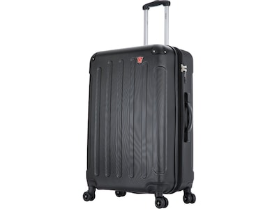 DUKAP INTELY Plastic 4-Wheel Spinner Luggage, Black (DKINT00M-BLK)