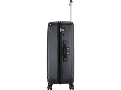 DUKAP Intely 27.25 Hardside Suitcase, 4-Wheeled Spinner, TSA Checkpoint Friendly, Black (DKINT00M-B